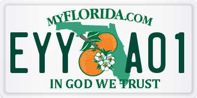 FL license plate EYYA01