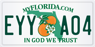 FL license plate EYYA04