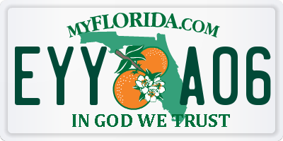 FL license plate EYYA06