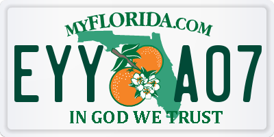 FL license plate EYYA07