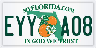 FL license plate EYYA08