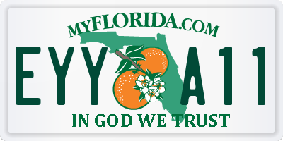 FL license plate EYYA11