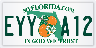 FL license plate EYYA12