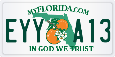 FL license plate EYYA13