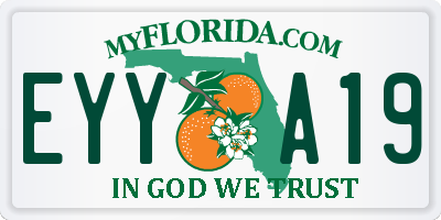 FL license plate EYYA19
