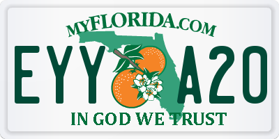 FL license plate EYYA20