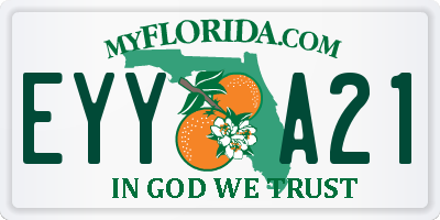 FL license plate EYYA21