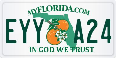 FL license plate EYYA24