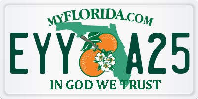 FL license plate EYYA25