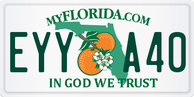 FL license plate EYYA40