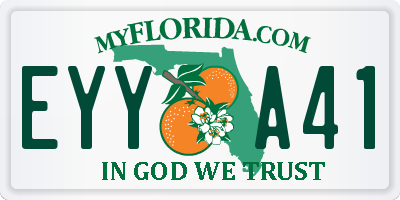 FL license plate EYYA41