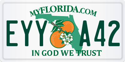 FL license plate EYYA42