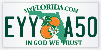 FL license plate EYYA50