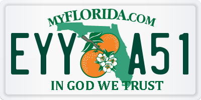 FL license plate EYYA51