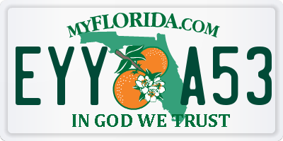 FL license plate EYYA53