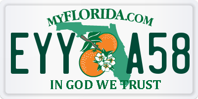 FL license plate EYYA58