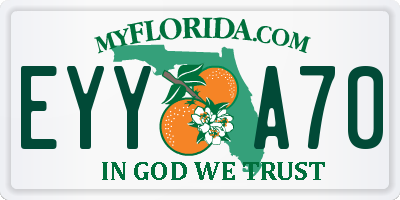 FL license plate EYYA70