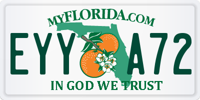FL license plate EYYA72