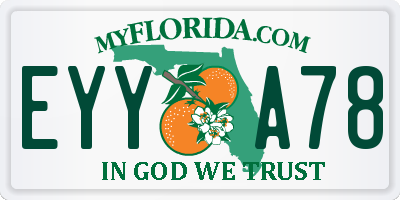FL license plate EYYA78