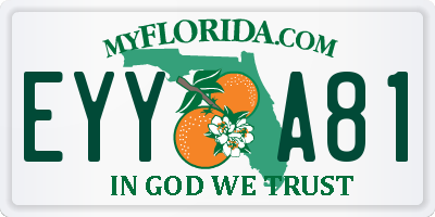 FL license plate EYYA81