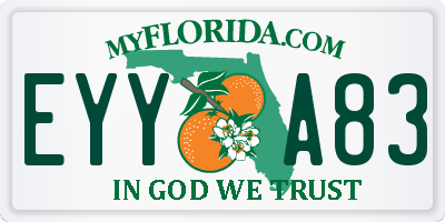 FL license plate EYYA83