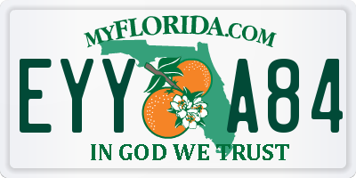 FL license plate EYYA84