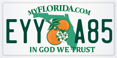 FL license plate EYYA85