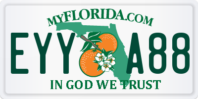 FL license plate EYYA88