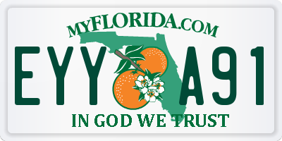 FL license plate EYYA91