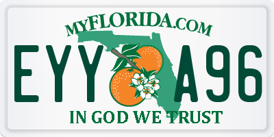 FL license plate EYYA96