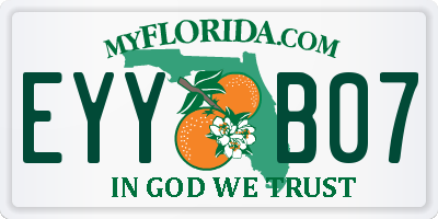 FL license plate EYYB07