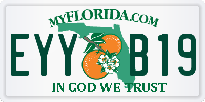 FL license plate EYYB19