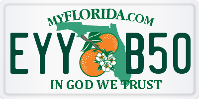 FL license plate EYYB50
