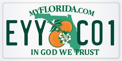 FL license plate EYYC01