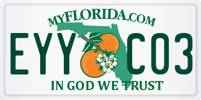 FL license plate EYYC03