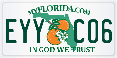 FL license plate EYYC06