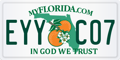 FL license plate EYYC07