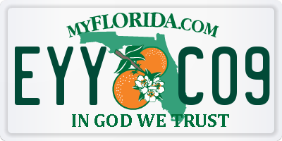 FL license plate EYYC09