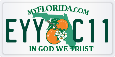 FL license plate EYYC11