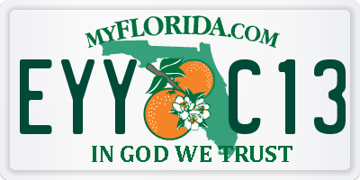 FL license plate EYYC13