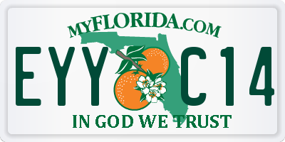 FL license plate EYYC14
