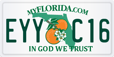 FL license plate EYYC16