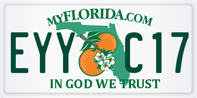FL license plate EYYC17