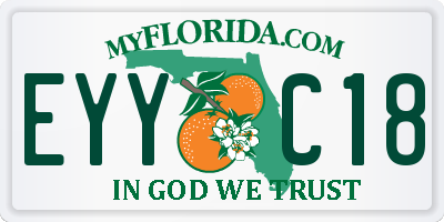 FL license plate EYYC18