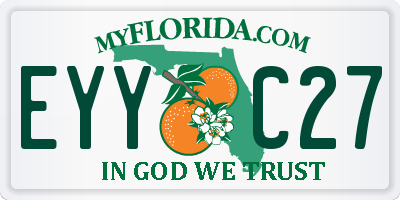 FL license plate EYYC27