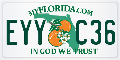 FL license plate EYYC36