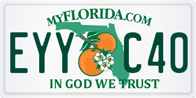 FL license plate EYYC40