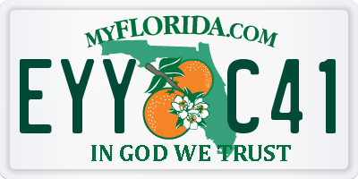 FL license plate EYYC41