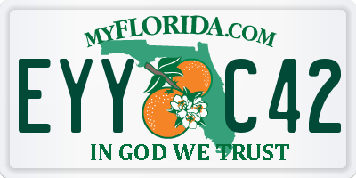 FL license plate EYYC42
