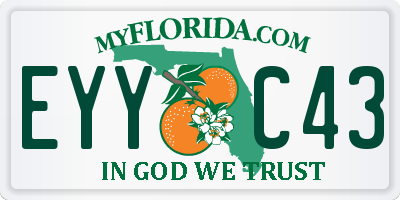 FL license plate EYYC43